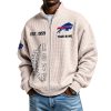 Bills EST 1959 Quarter Zip Waffle Sweatshirt 4