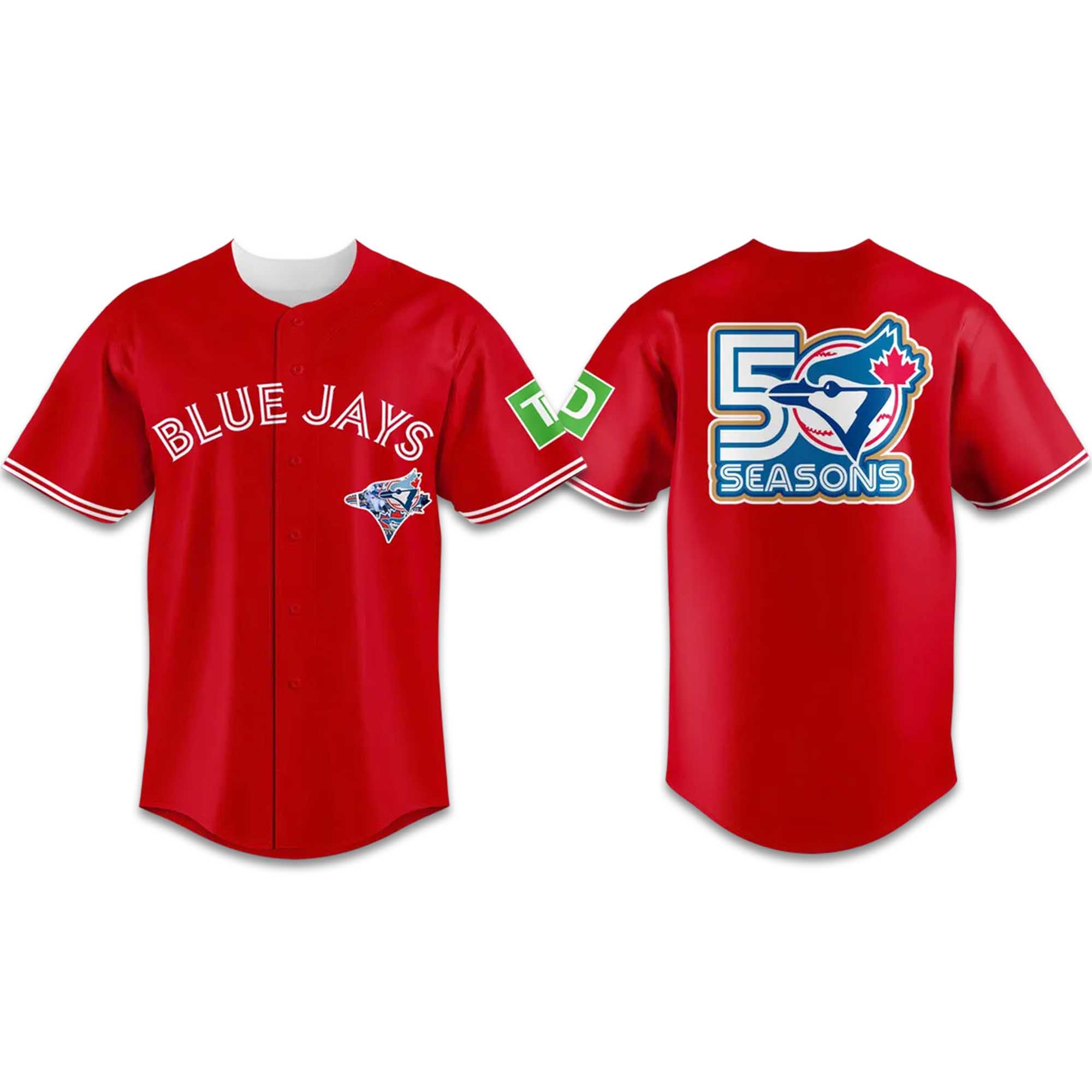 Blue Jays 50th Season 2026 Baseball Jersey 2 Blue Jays 50th season 2026 Baseball Jersey (2)