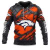 Broncos Black Metal Texture Hoodie 1