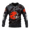 Browns Black Metal Texture Hoodie 6 Browns Black Metal Texture Hoodie 1