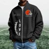 Browns EST 1944 Quarter Zip Waffle Sweatshirt (6)