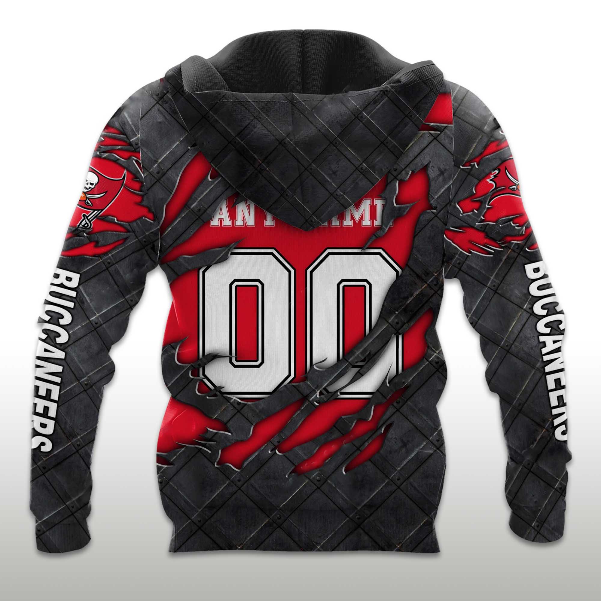 Buccaneers Black Metal Texture Hoodie 2 Buccaneers Black Metal Texture Hoodie 2