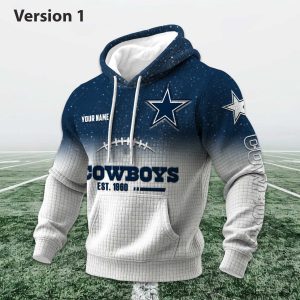 Personalized Cowboys EST 1860 Football Waffle Hoodie (1)