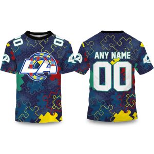 Rams Autism Awareness Football Shirt 2026 1