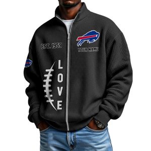 Bills EST 1959 Quarter Zip Waffle Sweatshirt 1