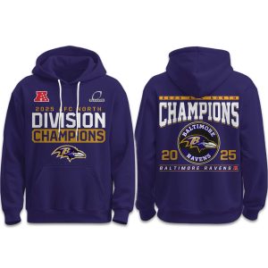 Ravens AFC North Division Champions 2025 2026 Hoodie (1)