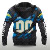 Chargers Black Metal Texture Hoodie 2