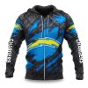 Chargers Black Metal Texture Zipper Hoodie 4 Chargers Black Metal Texture Zipper Hoodie