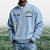 Chargers EST 1959 Quarter Zip Waffle Sweatshirt (7)
