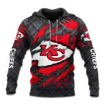 Chiefs Black Metal Texture Hoodie