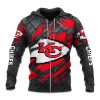 Chiefs Black Metal Texture Zipper Hoodie