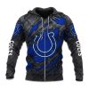 Colts Black Metal Texture Zipper Hoodie