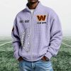 Commanders EST 1932 Quarter Zip Waffle Sweatshirt (3)