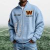 Commanders EST 1932 Quarter Zip Waffle Sweatshirt (5)