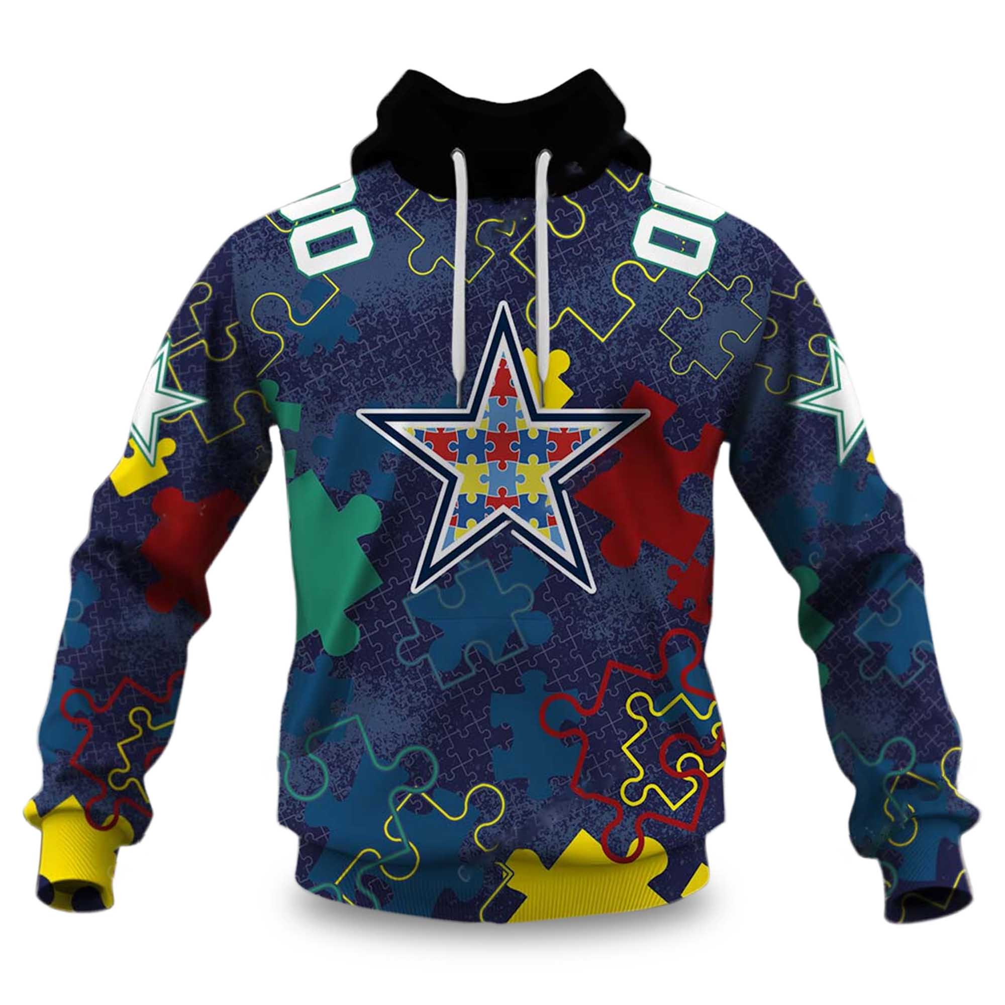 Cowboys Autism Awareness Football Hoodie 2026 Cowboys Autism Awareness Football Hoodie 2026