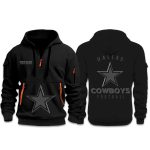 Cowboys Back In Black 2026 Half Zip Hoodie