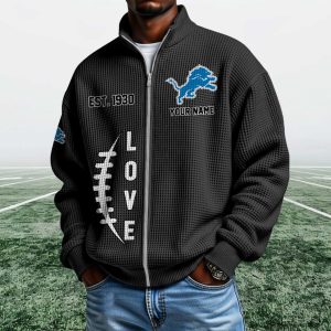 Lions EST 1930 Quarter Zip Waffle Sweatshirt (6)