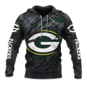 Packers Black Metal Texture Hoodie 1