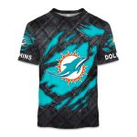 Dolphins Black Metal Texture Shirt