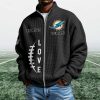 Dolphins EST 1965 Quarter Zip Waffle Sweatshirt (1)