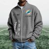 Dolphins EST 1965 Quarter Zip Waffle Sweatshirt (6)