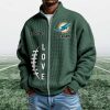 Dolphins EST 1965 Quarter Zip Waffle Sweatshirt (8)