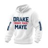 Drake Drake Maye Maye Football Waffle Hoodie (1)
