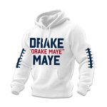 Drake Drake Maye Maye Football Waffle Hoodie