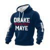 Drake Drake Maye Maye Football Waffle Hoodie (3)