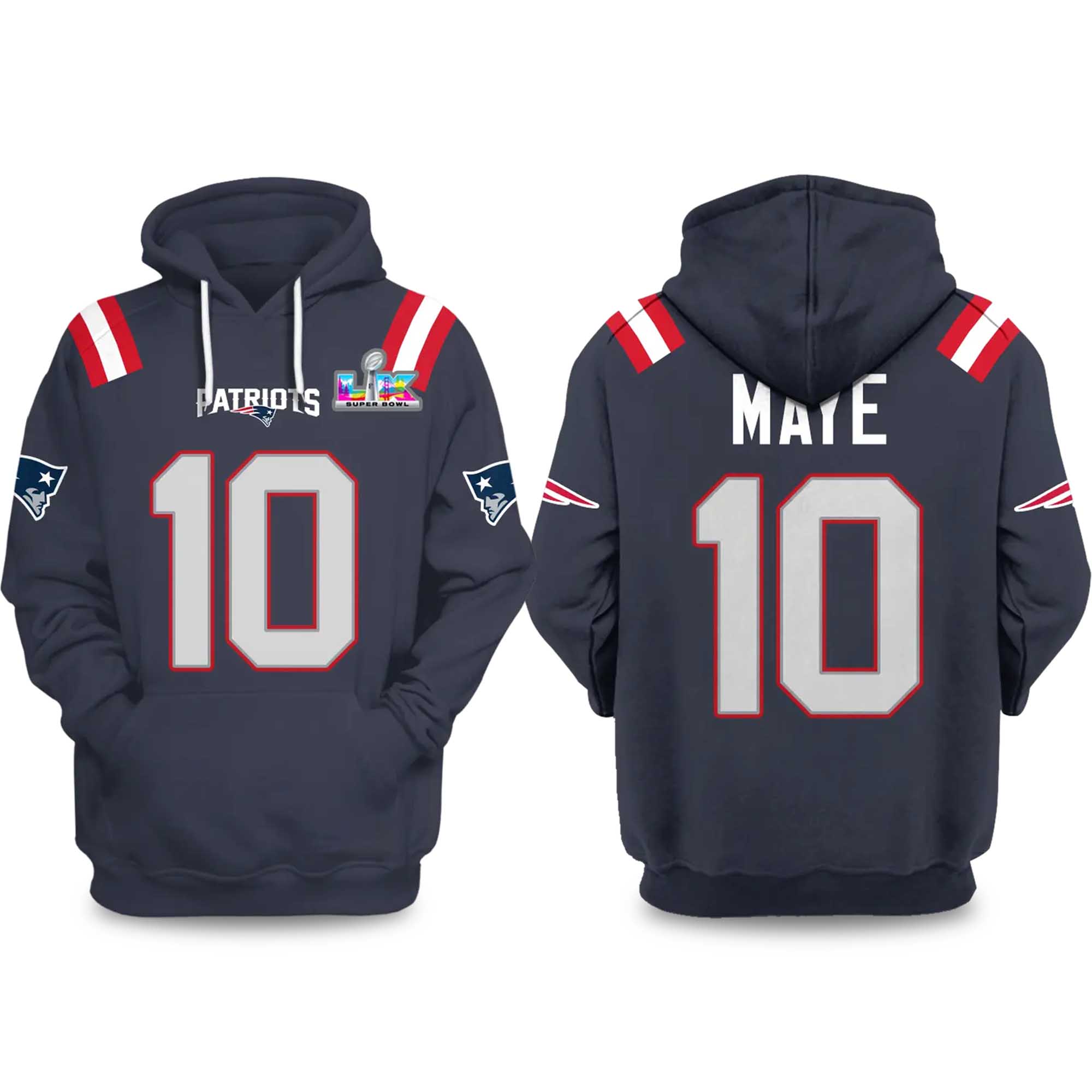 Drake Maye Patriots Bowl LX 2026 Hoodie Drake Maye Patriots Bowl LX 2026 Hoodie