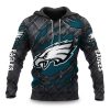 Eagles Black Metal Texture Hoodie 1