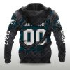 Eagles Black Metal Texture Hoodie 2