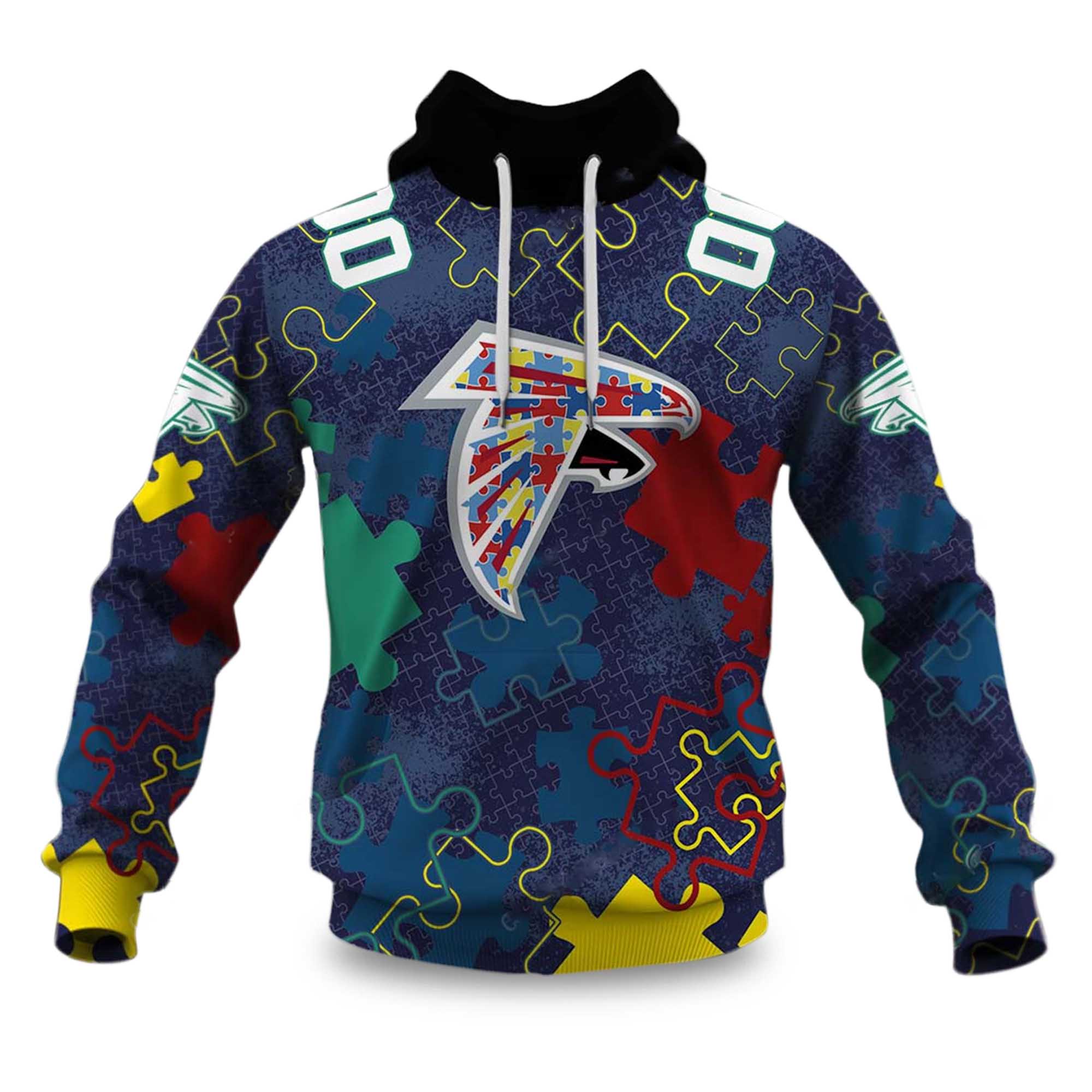 Falcons Autism Awareness Football Hoodie 2026 Falcons Autism Awareness Football Hoodie 2026