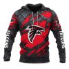 Falcons Black Metal Texture Hoodie 1