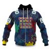 Giants Autism Awareness Football Zipper Hoodie 2026