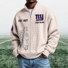 Giants EST 1925 Quarter Zip Waffle Sweatshirt (3)