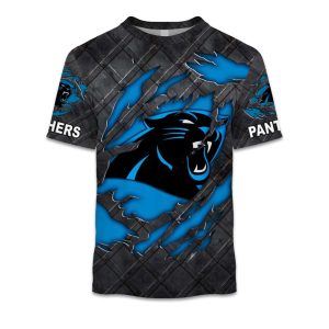 Panthers Black Metal Texture Shirt 1