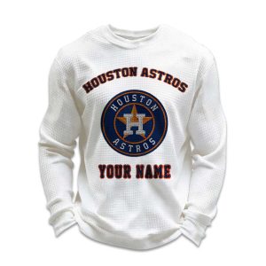 Personalized Astros Baseball Waffle Sweatshirt 1