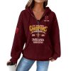 Indiana Hoosiers 2026 CFP National Champions Quarter Zip Waffle Hoodie (4)