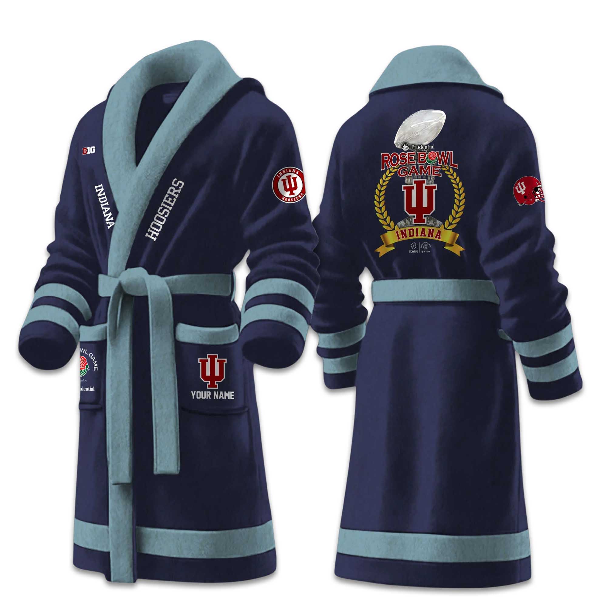 Indiana Hoosiers Rose Bowl Game Champions 2026 Fleece Bathrobe 2 Indiana Hoosiers Rose Bowl Game Champions 2026 Fleece Bathrobe (1)