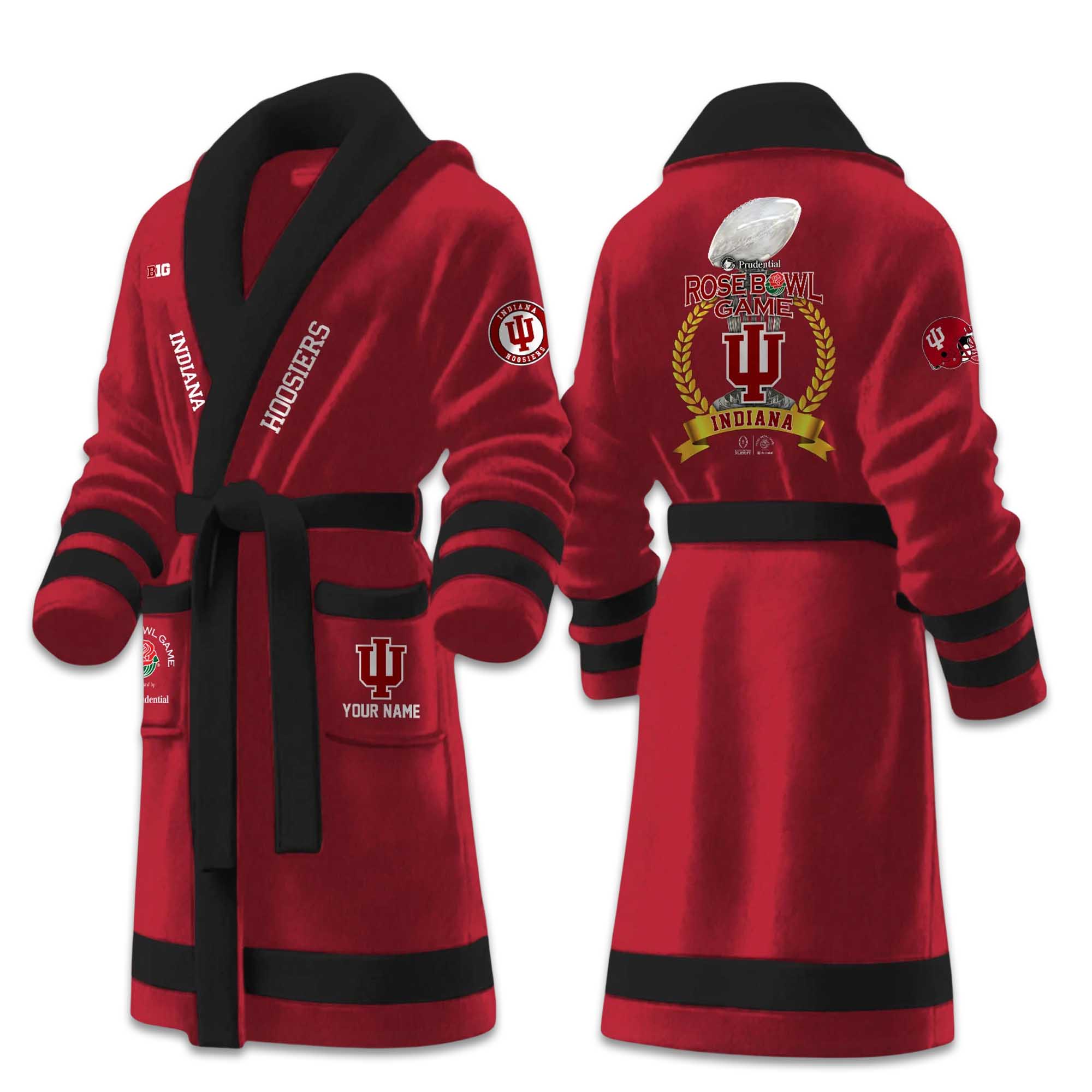 Indiana Hoosiers Rose Bowl Game Champions 2026 Fleece Bathrobe 7 Indiana Hoosiers Rose Bowl Game Champions 2026 Fleece Bathrobe (7)