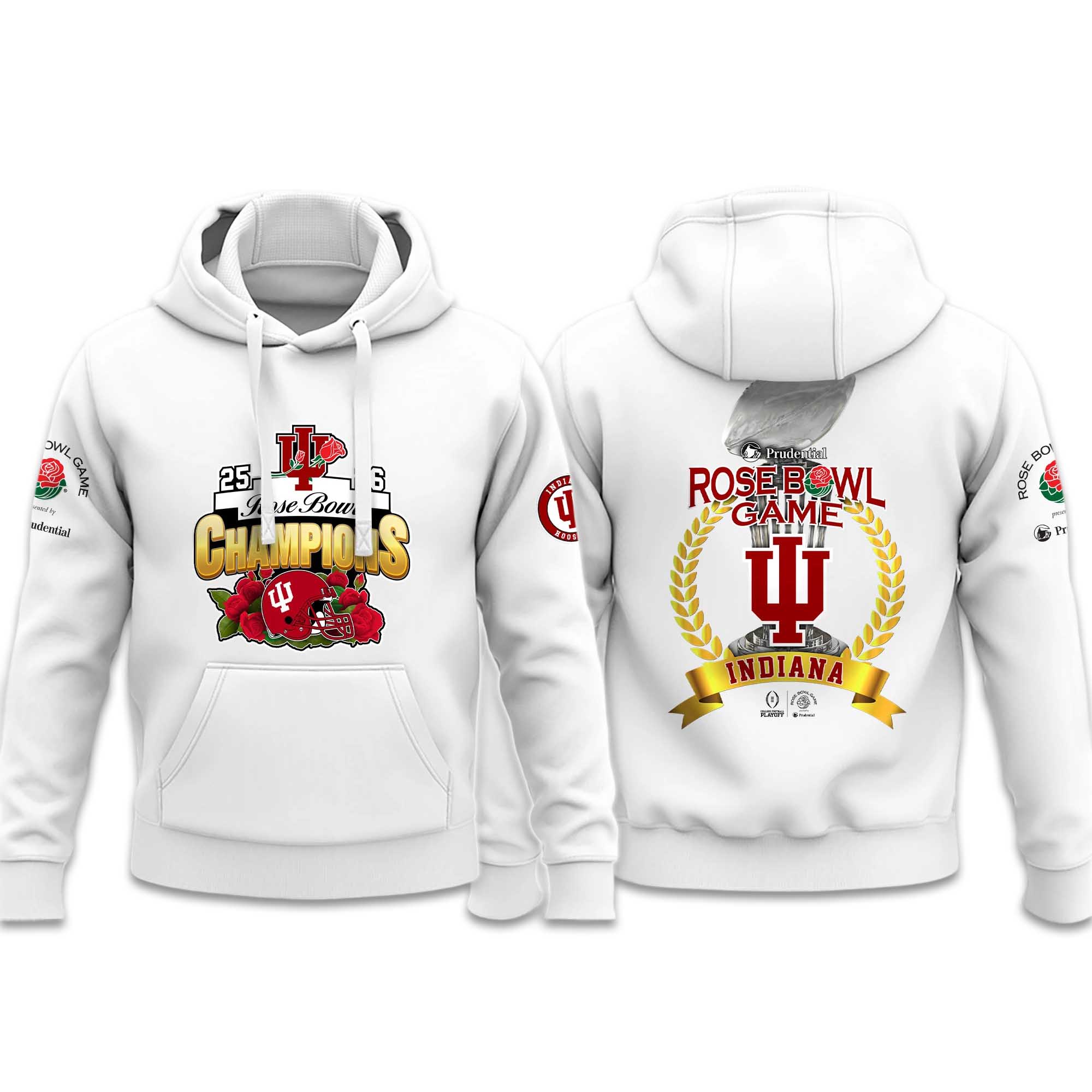 Indiana Hoosiers Rose Bowl Game Champions 2026 Hoodie Indiana Hoosiers Rose Bowl Game Champions 2026 Hoodie