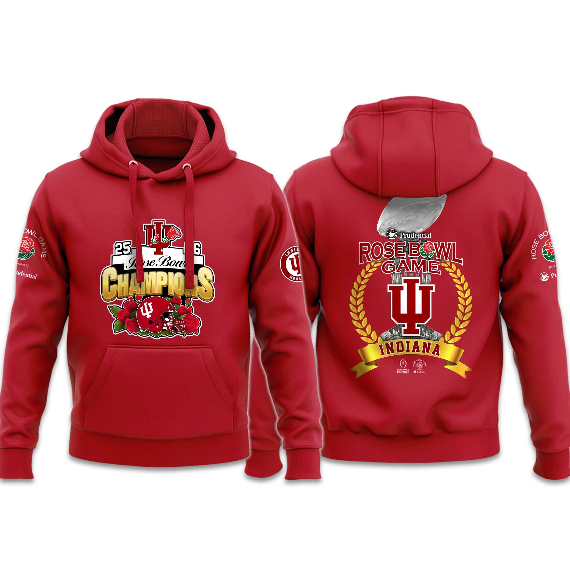 Indiana Hoosiers Rose Bowl Game Champions 2026 Hoodie 3 Indiana Hoosiers Rose Bowl Game Champions 2026 Hoodie (2)