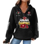 Indiana Hoosiers Rose Bowl Game Champions 2026 Waffle Quarter Zip Hoodie