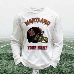 Personalized Maryland Terrapins Football Waffle Sweatshirt (1)