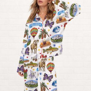 Colorado State Travel Satin Pajama Set (1)