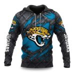 Jaguars Black Metal Texture Hoodie