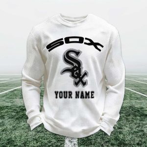 Personalized Sox Baseball Waffle Sweatshirt 1