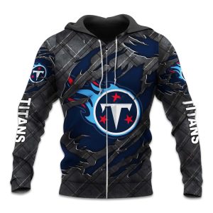 Titans Black Metal Texture Zipper Hoodie