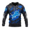 Lions Black Metal Texture Hoodie 1